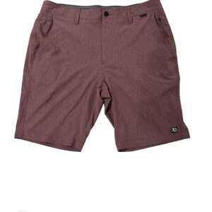 7 Diamonds Burgundy Flat Front Shorts Modern